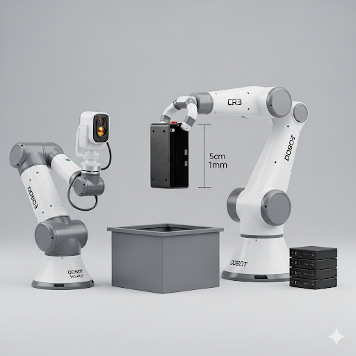 Robotics automation setup for battery testing